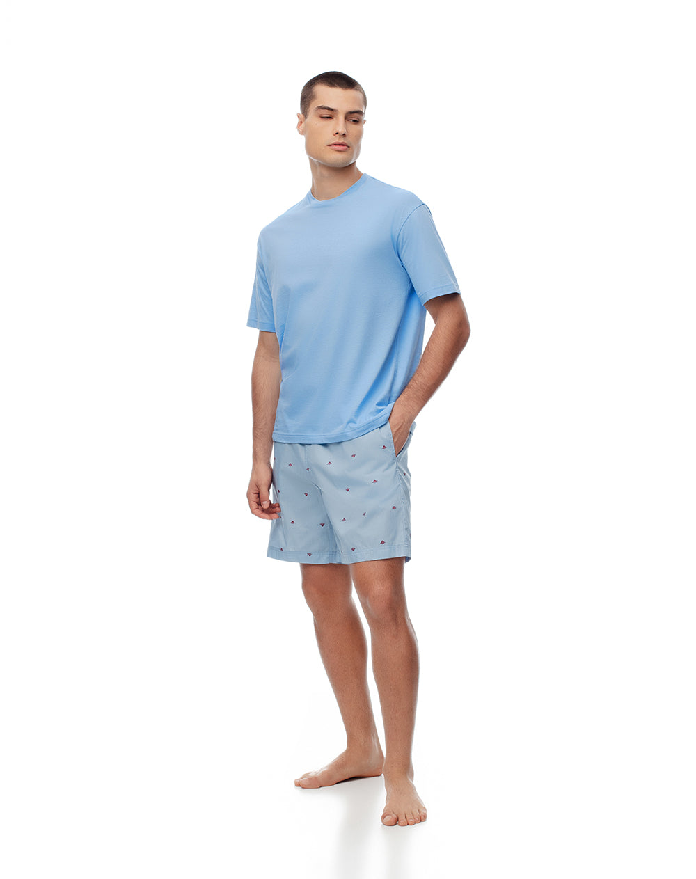 Camiseta relax algodón negra hombre