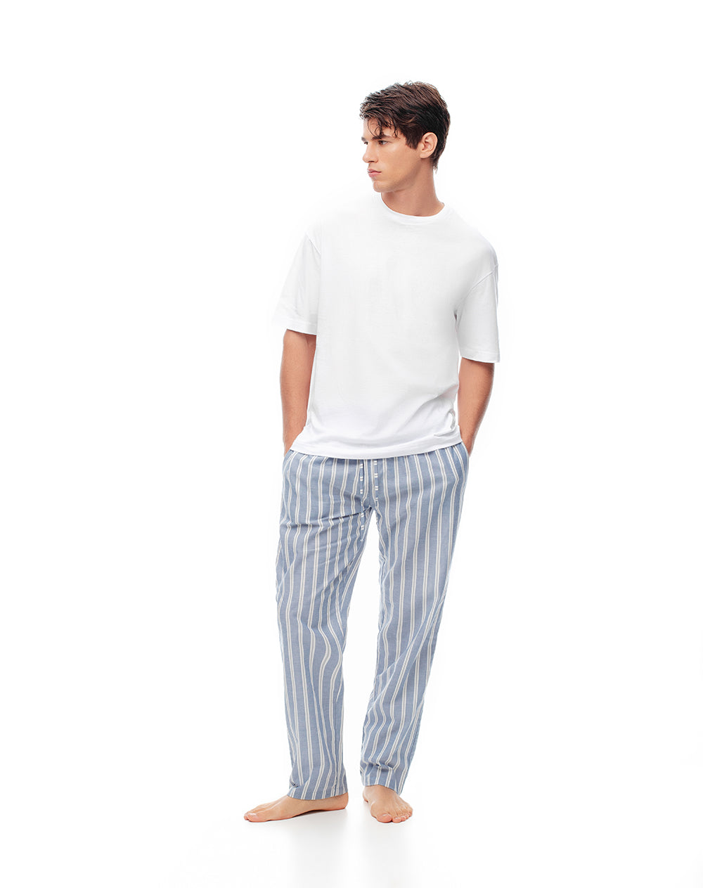 Camiseta relaxed fit manga corta blanca