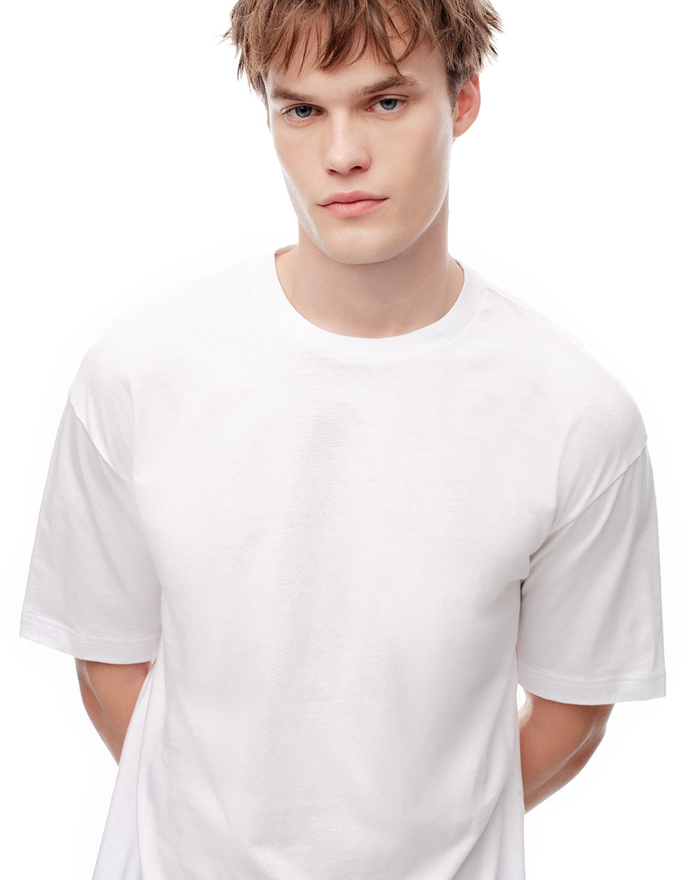 Camiseta regular algodón blanca hombre