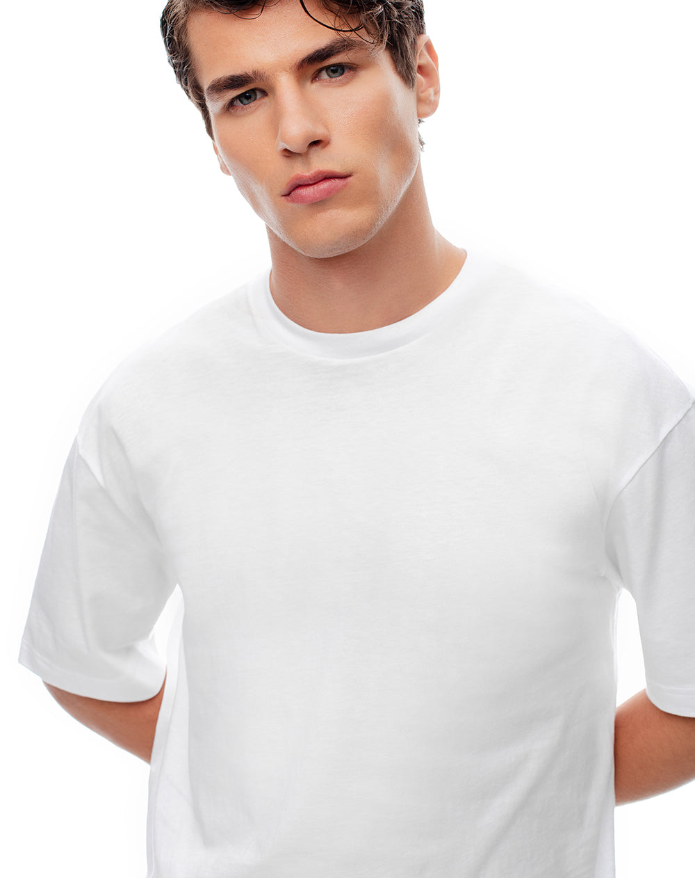 Camiseta relaxed fit manga corta blanca