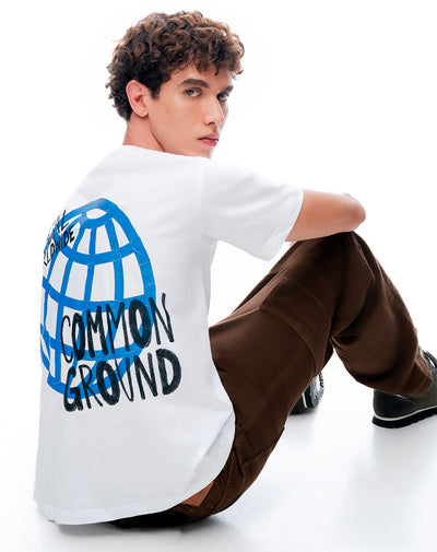 Camiseta regular manga corta blanca hombre