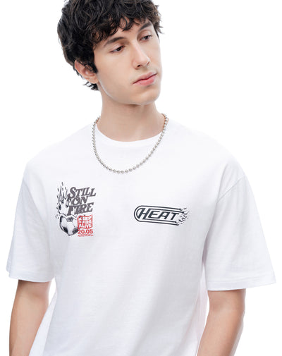 Camiseta regular manga corta blanca hombre