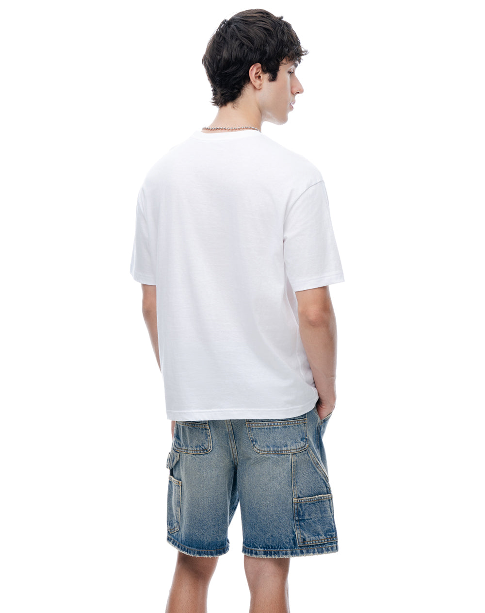 Camiseta regular manga corta blanca hombre