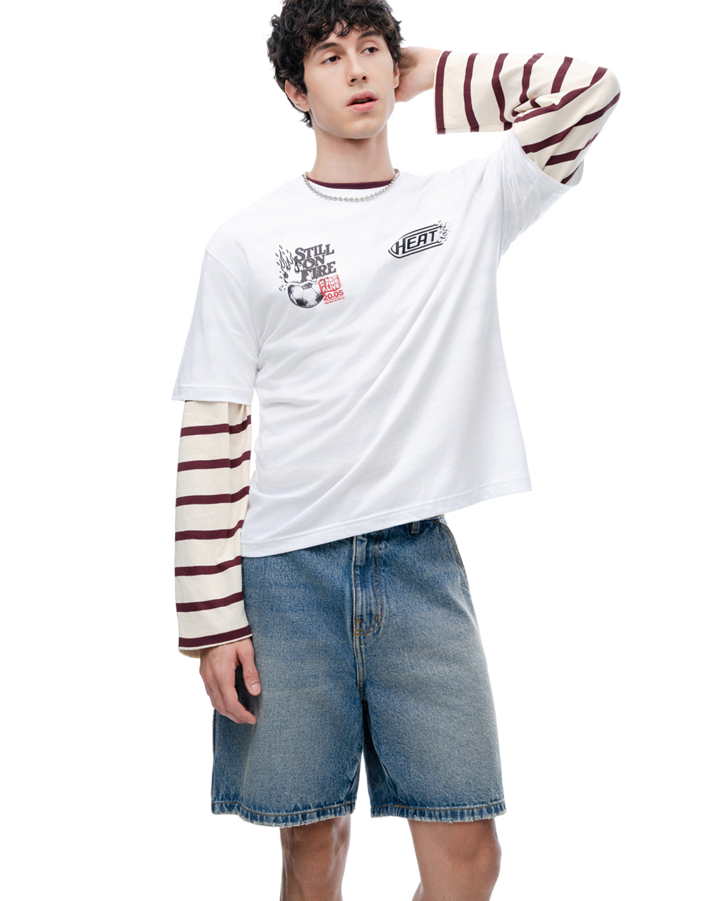 Camiseta regular manga corta blanca hombre