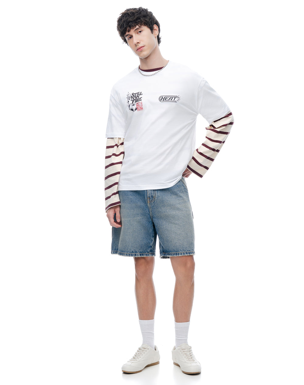 Camiseta regular manga corta blanca hombre