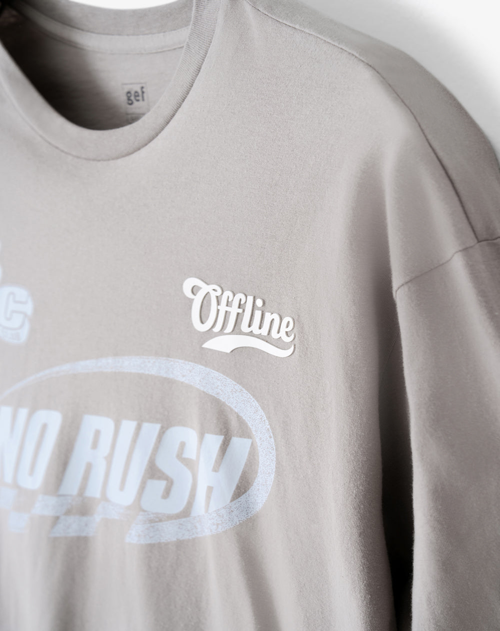 Camiseta regular manga corta taupe hombre