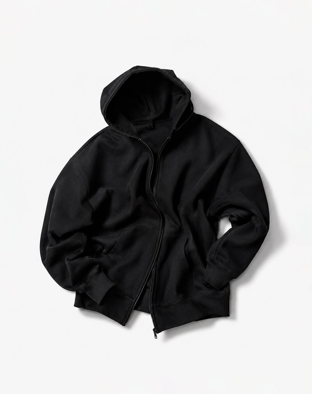 Buzo regular algodón negro hombre