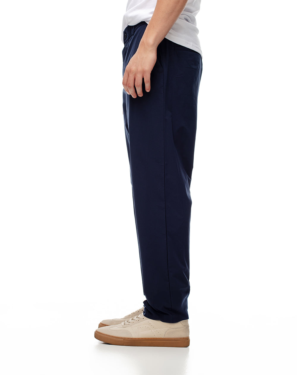 Pantalón regular fit tiro medio azul