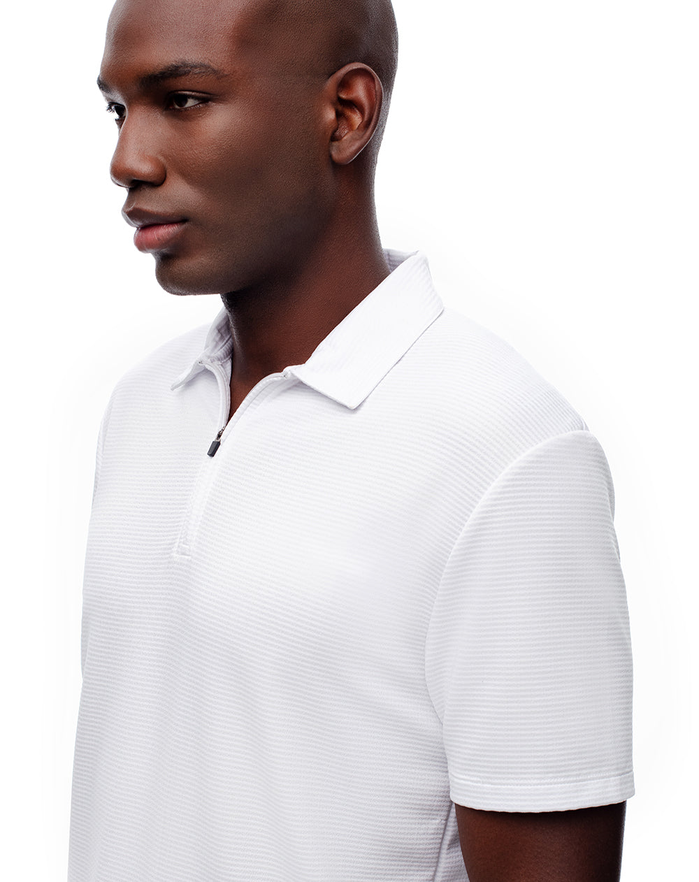 Polo deportiva secado rápido blanca hombre