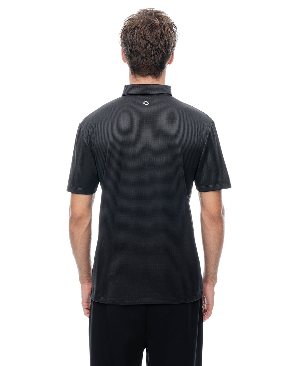 Polo regular negra hombre