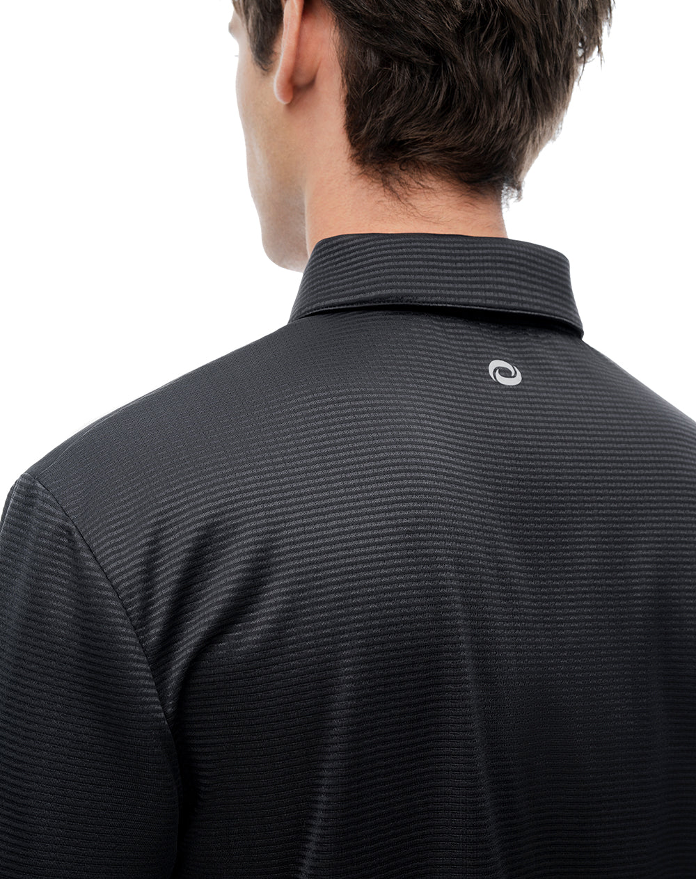 Polo regular negra hombre