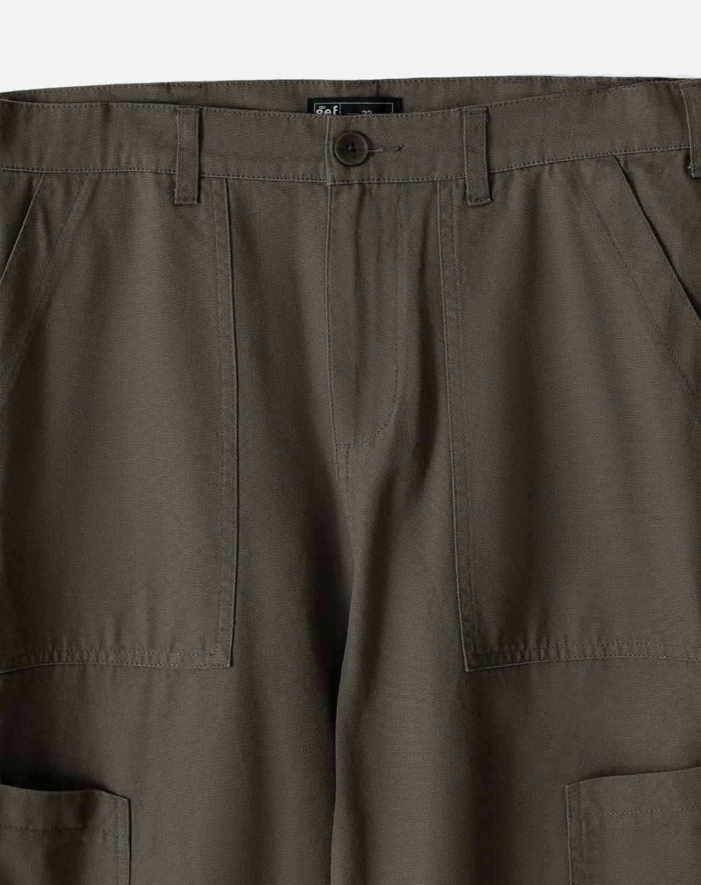 Pantalón cargo recto algodón verde hombre