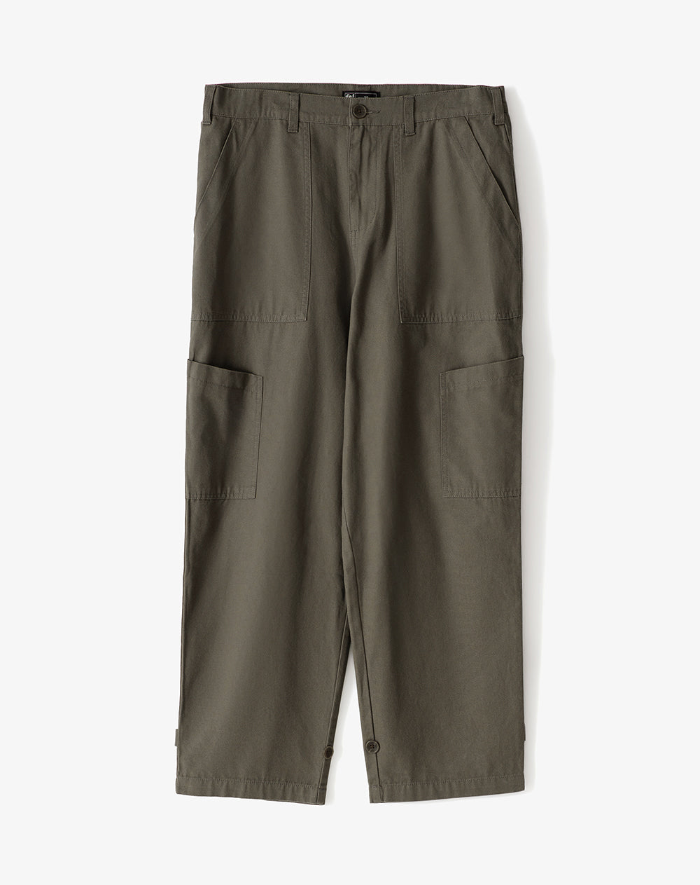 Pantalón cargo recto algodón verde hombre
