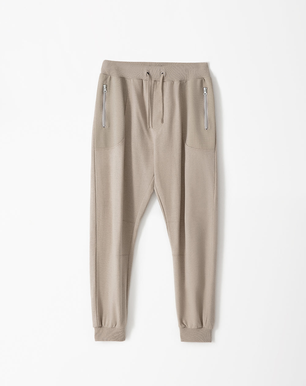 Jogger relaxed fit tiro medio habano jaspe