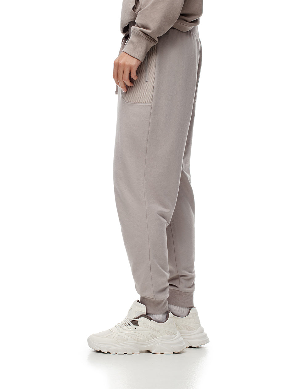 Jogger algodón taupe para hombre