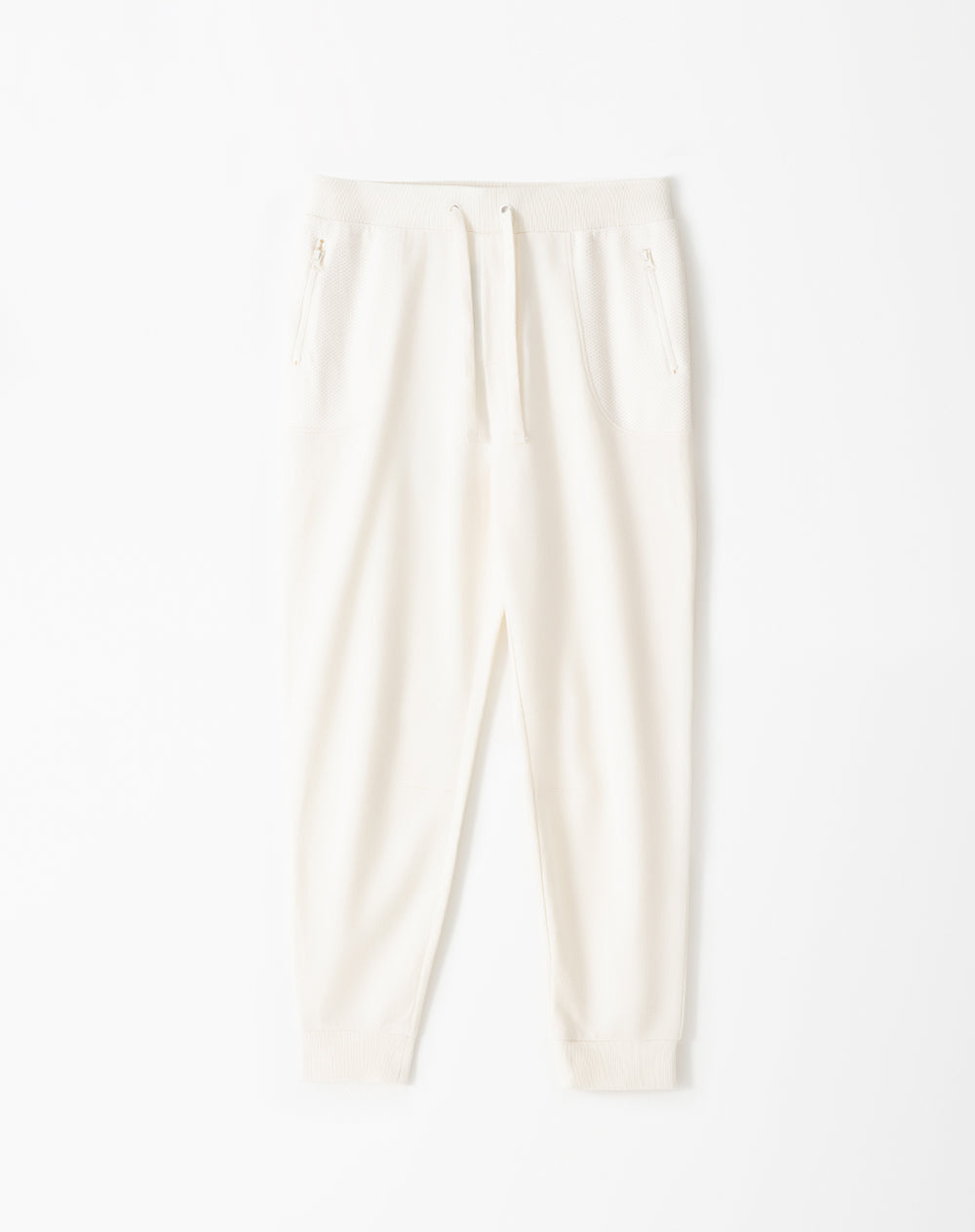 Jogger relaxed fit tiro medio vainilla