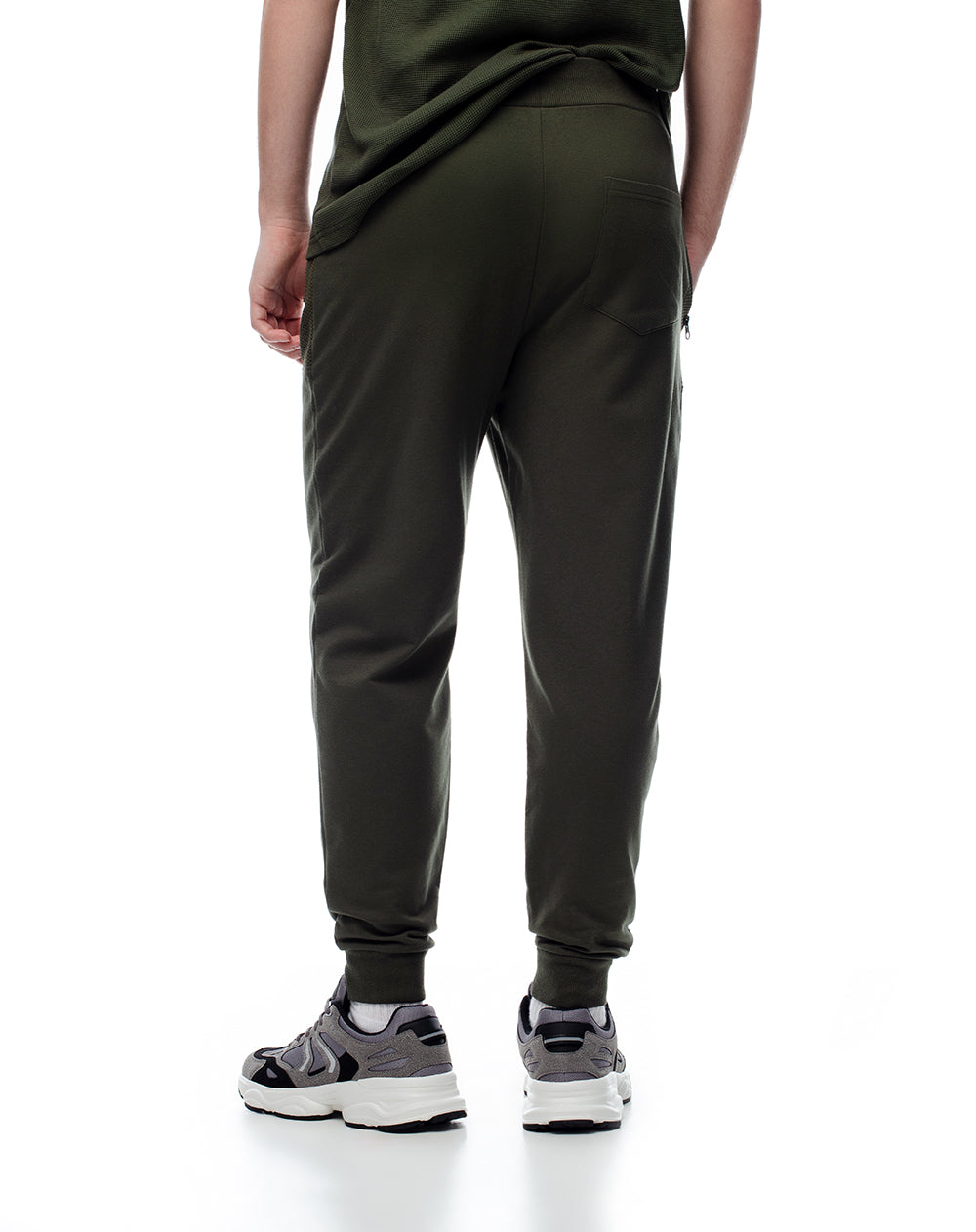 Jogger relaxed fit tiro medio verde