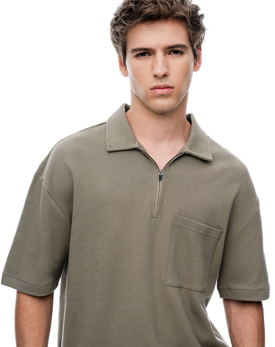 Polo regular café hombre