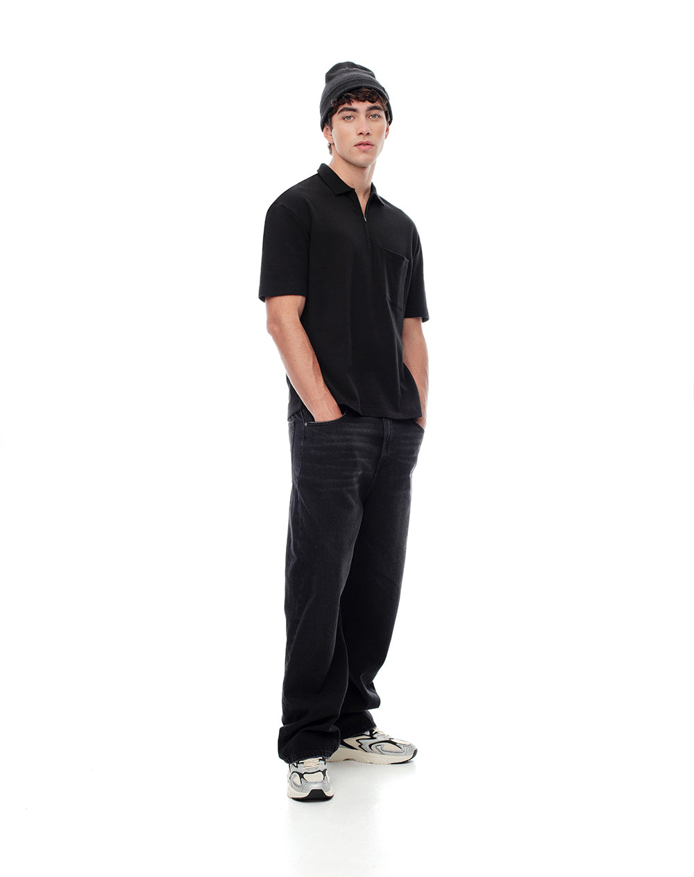 Polo regular fit negra