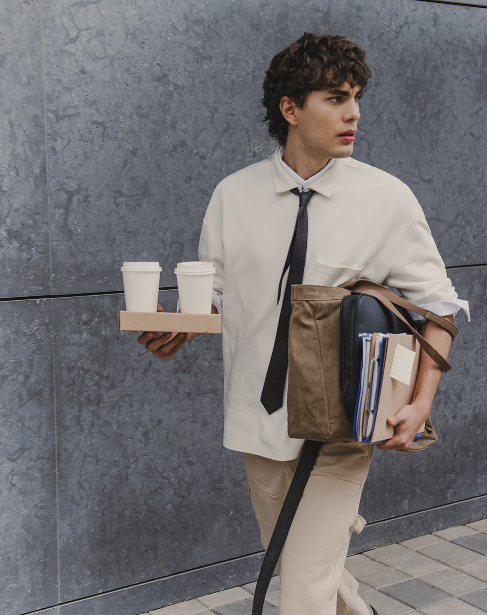 Polo regular algodón vainilla hombre