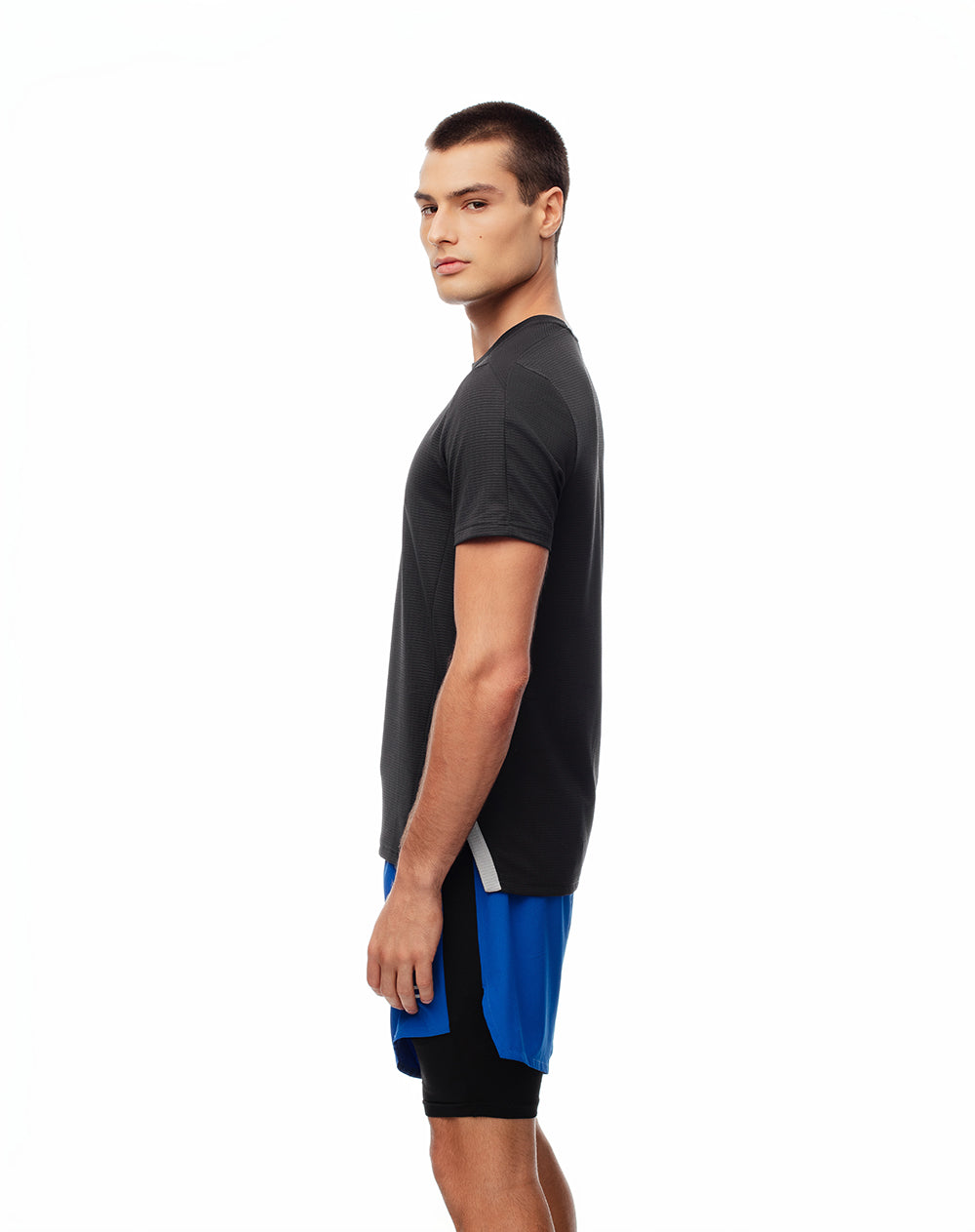 Short pantaloneta azul bloques