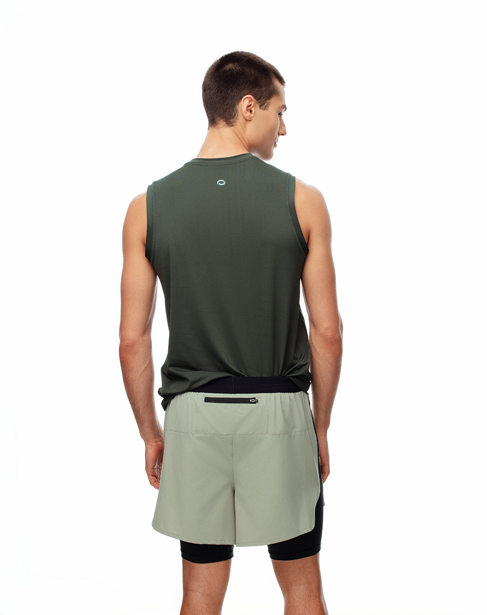 Short pantaloneta verde bloques