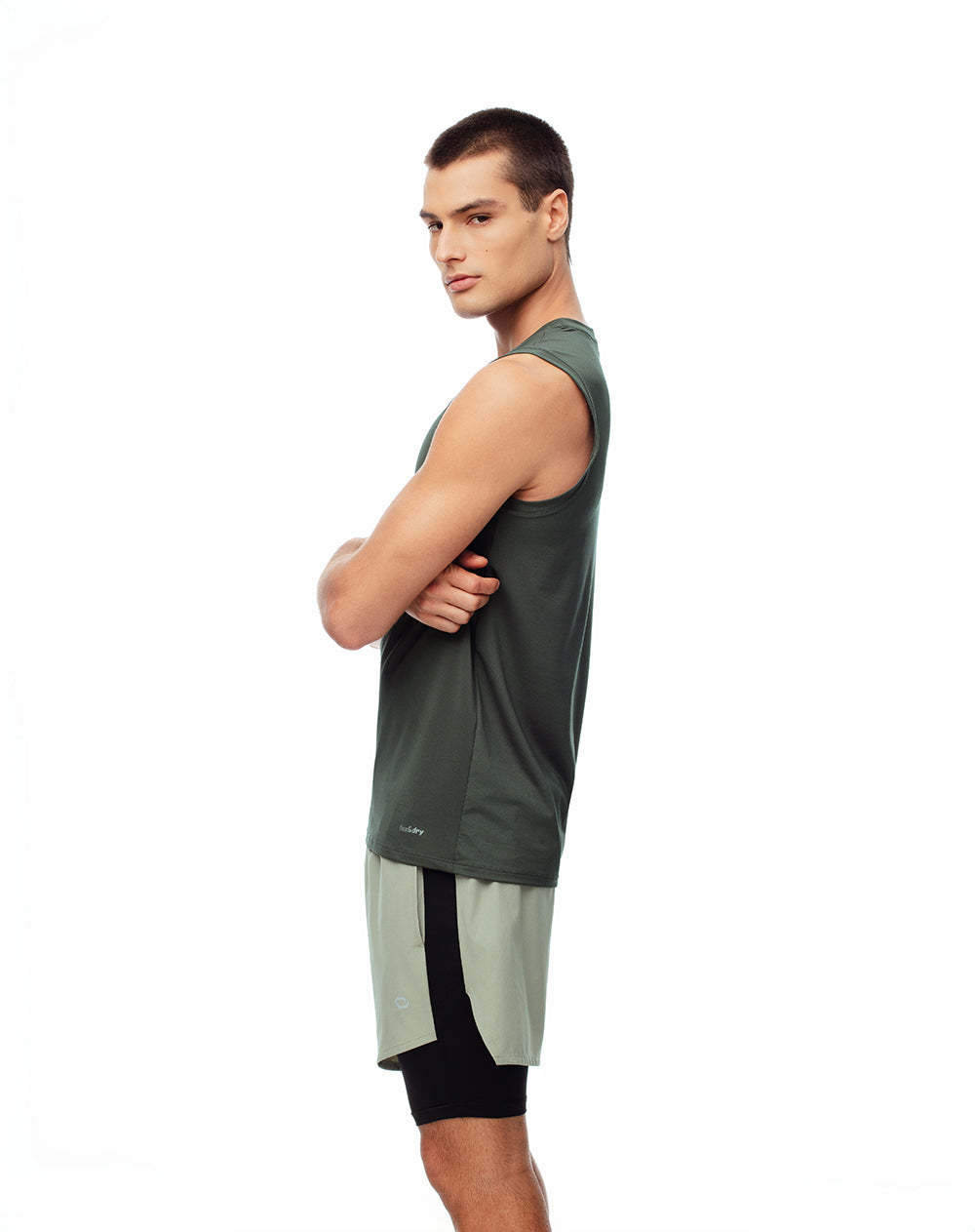 Short pantaloneta verde bloques