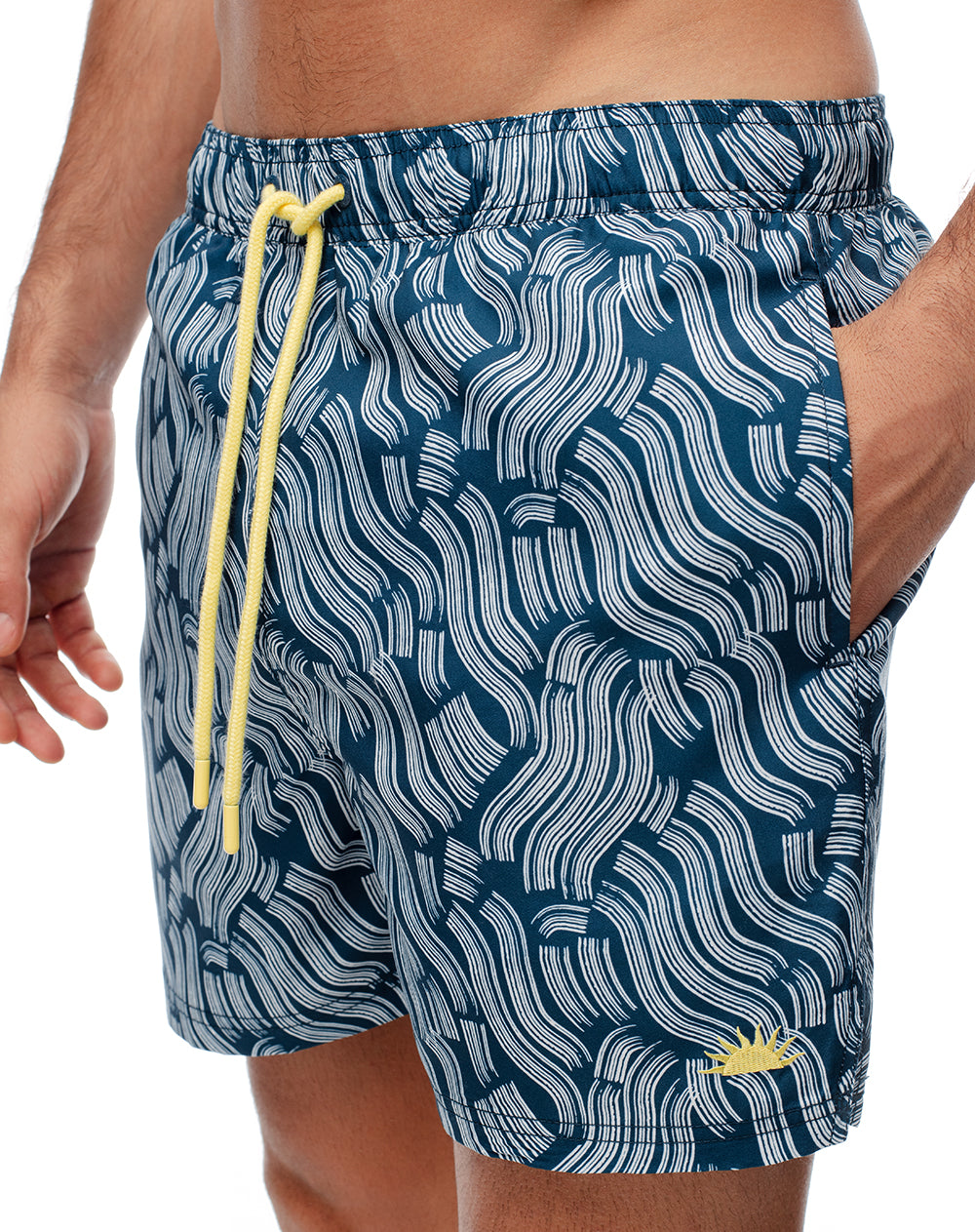 Pantaloneta de baño estampada hombre