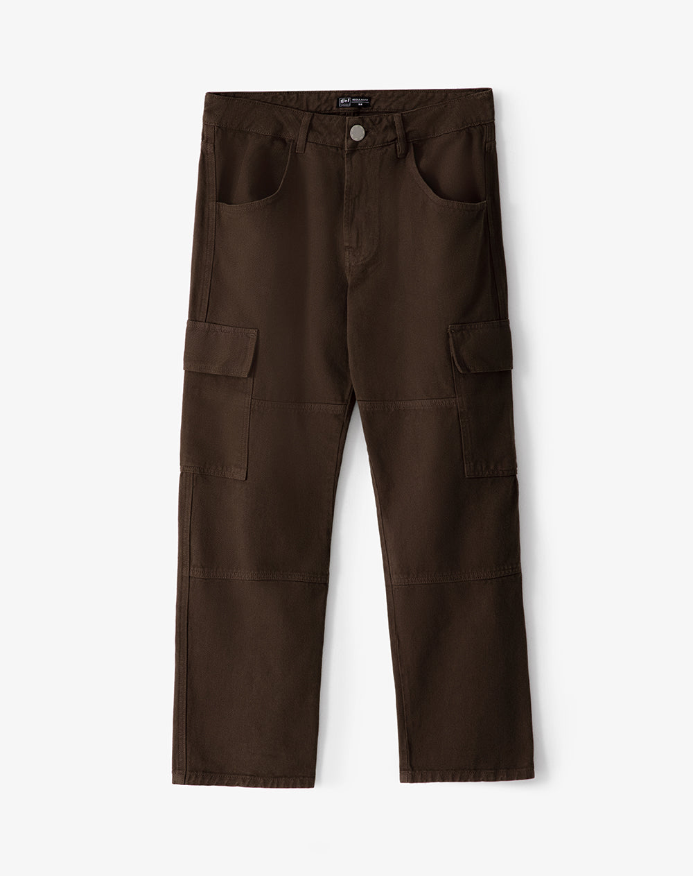Jean cargo recto chocolate hombre