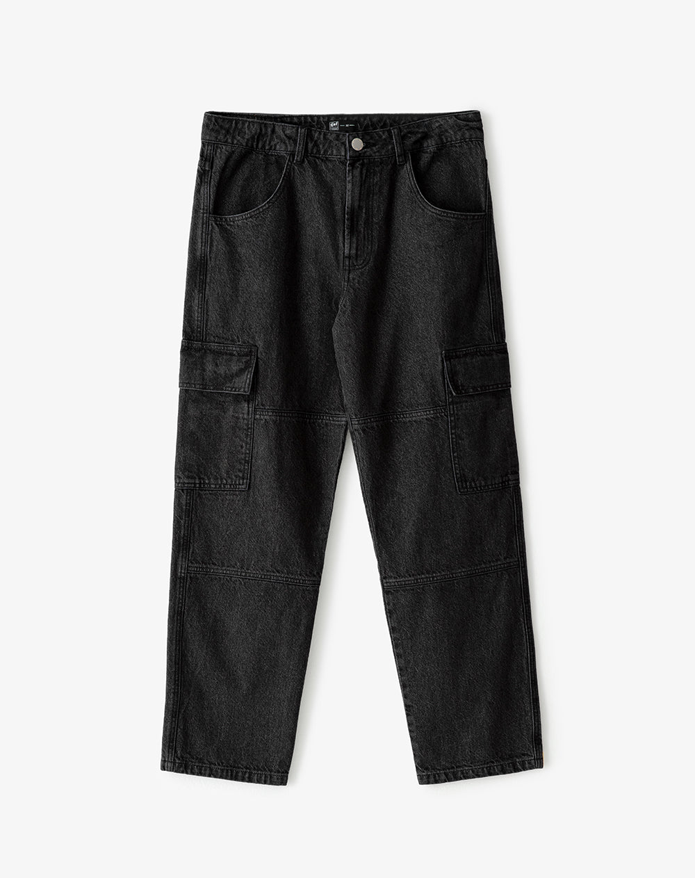 Jean cargo recto negro hombre