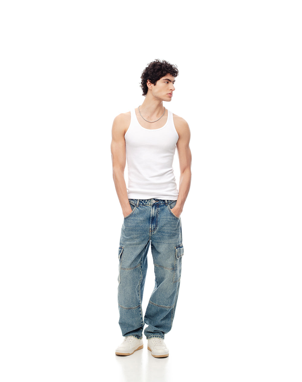 Jean regular fit tiro medio indigo