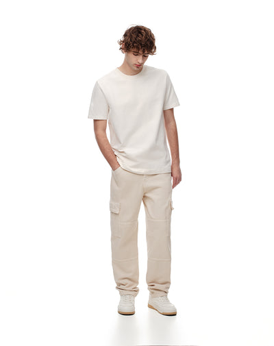 Jean regular fit tiro medio vainilla