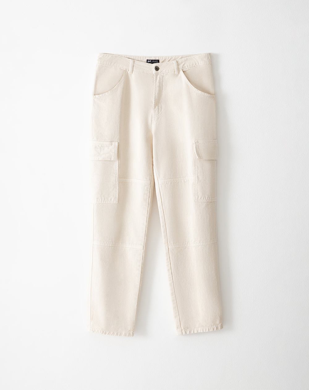 Jean regular fit tiro medio vainilla