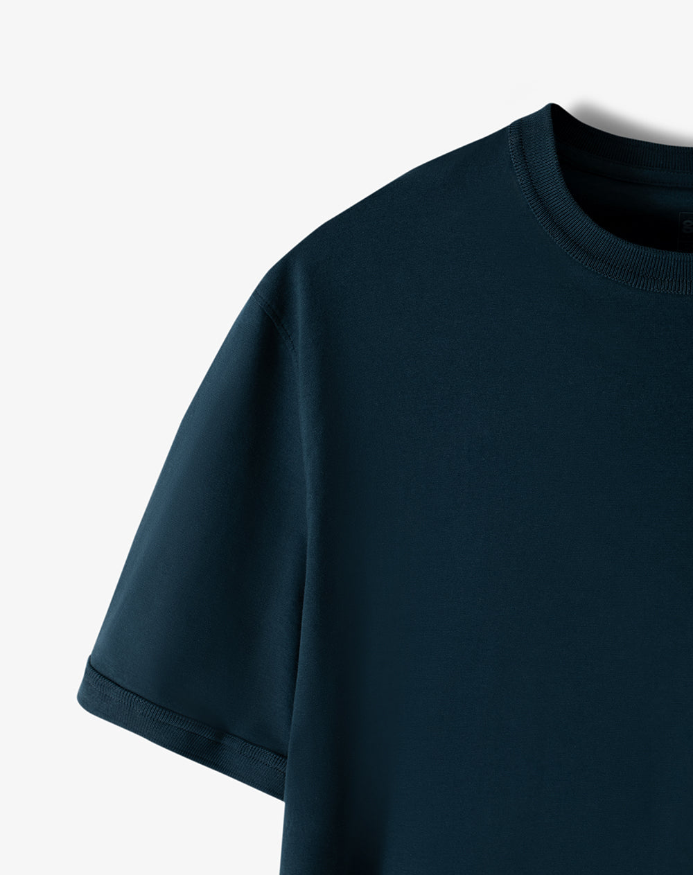 Camiseta regular algodón azul hombre