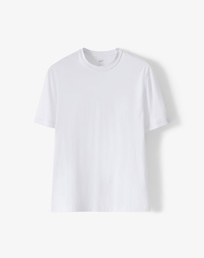 Camiseta regular algodón blanca hombre