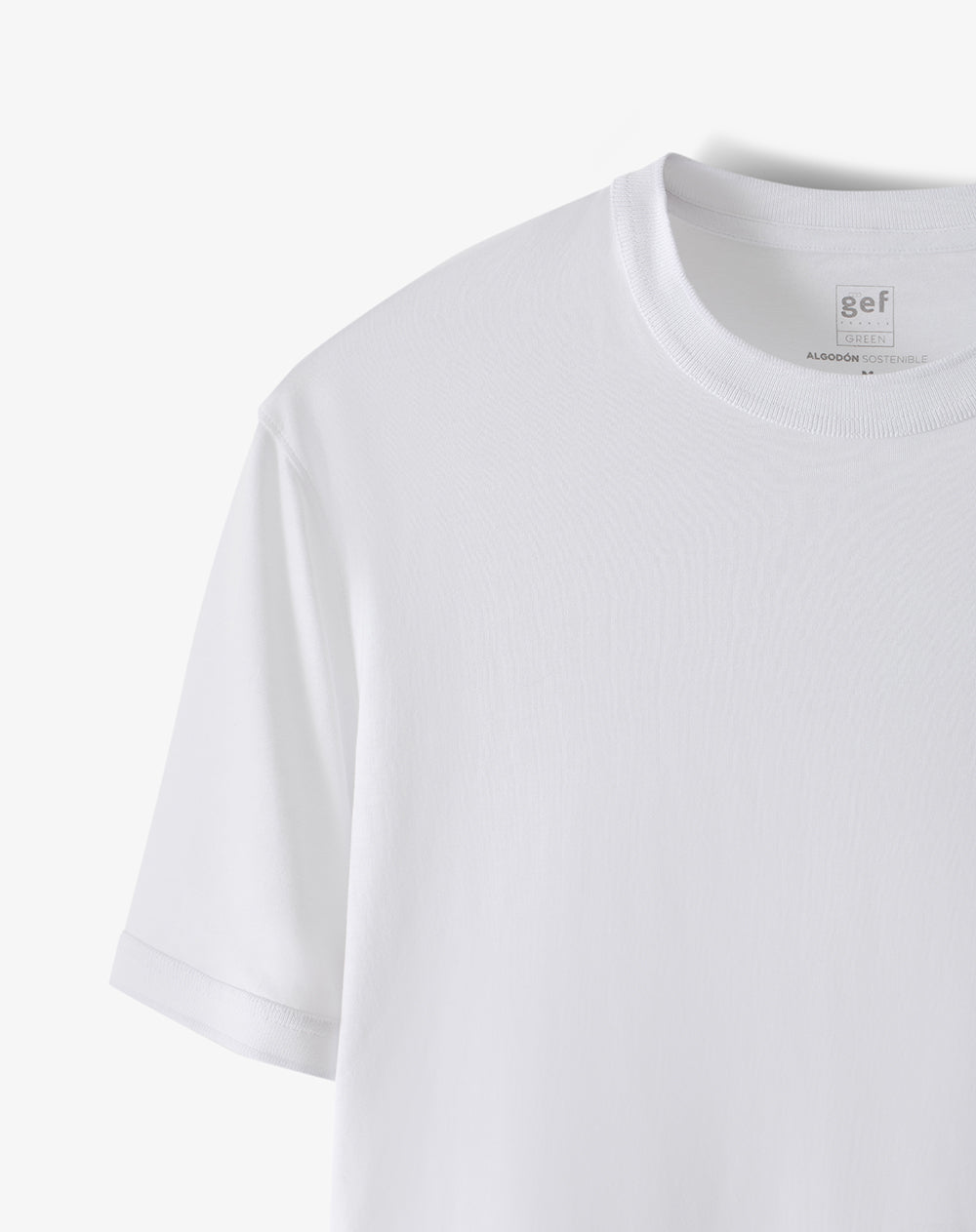 Camiseta regular algodón blanca hombre