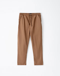Pantalón regular drill algodón café hombre