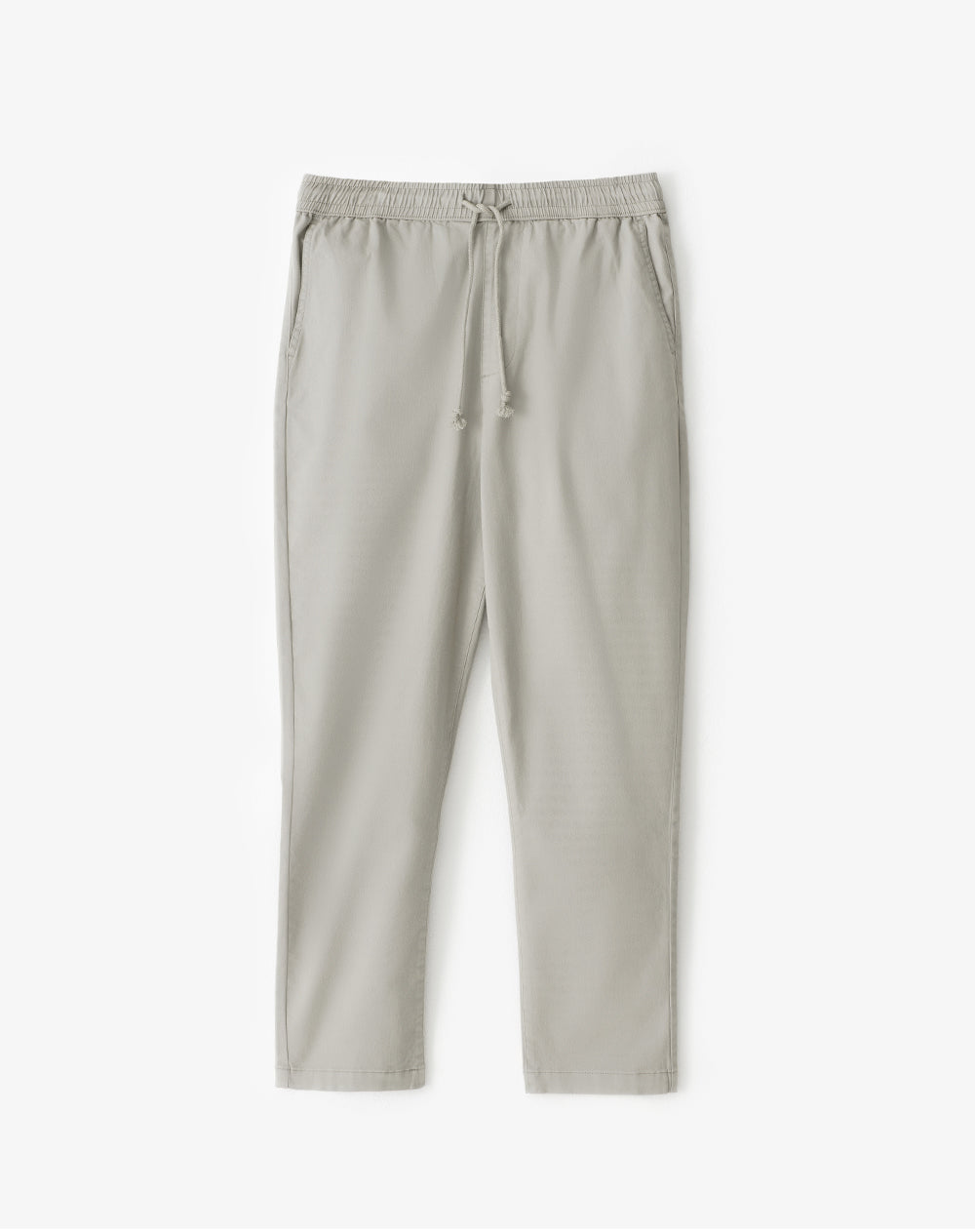 Pantalón regular fit tiro medio en drill taupe
