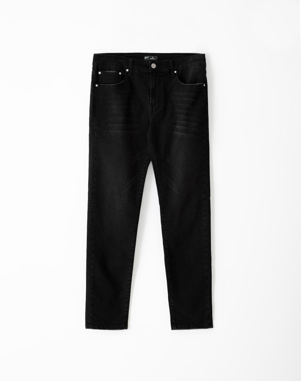 Jean skinny fit tiro medio denim negro