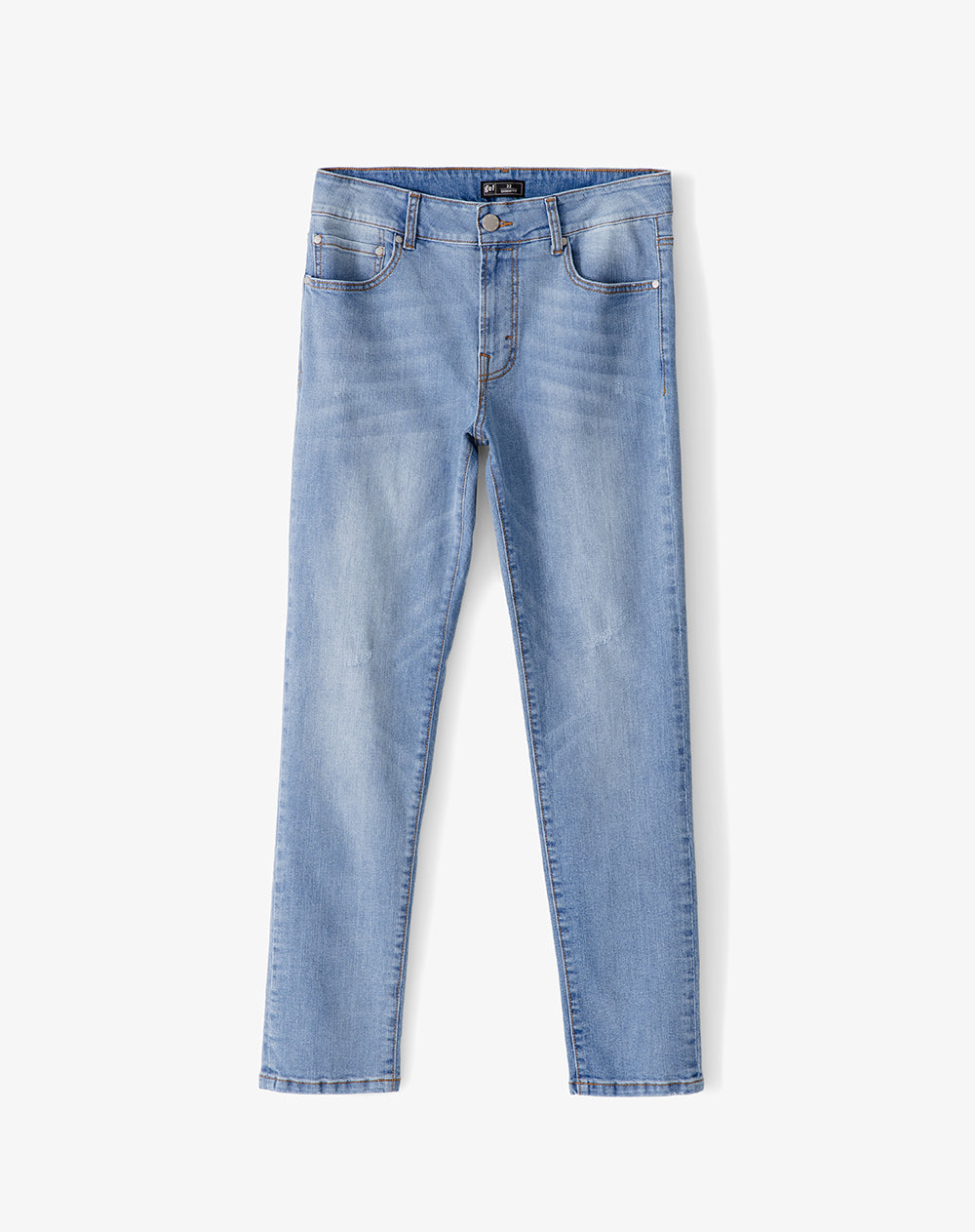 Jean skinny fit tiro medio indigo claro