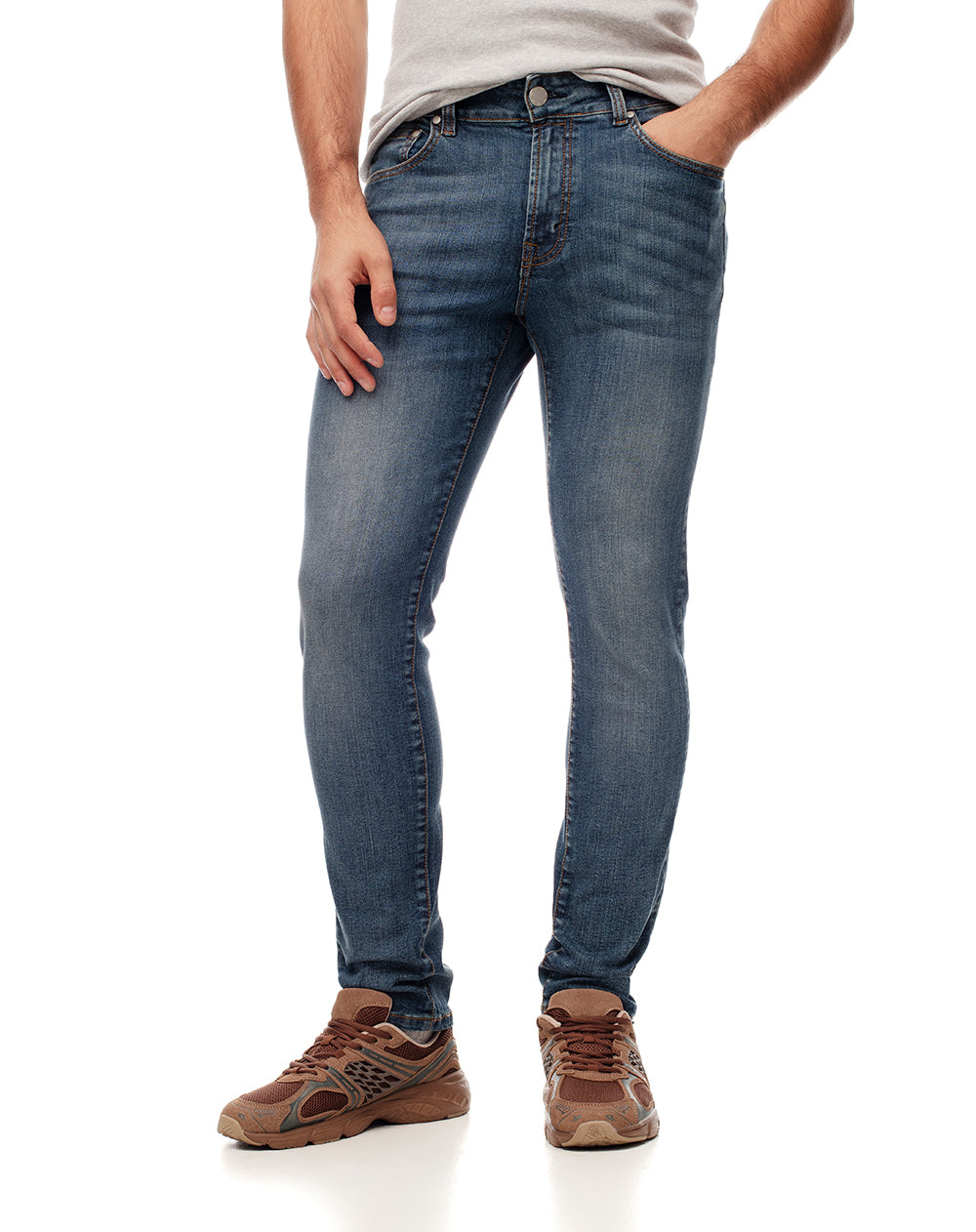 Jean skinny índigo medio hombre