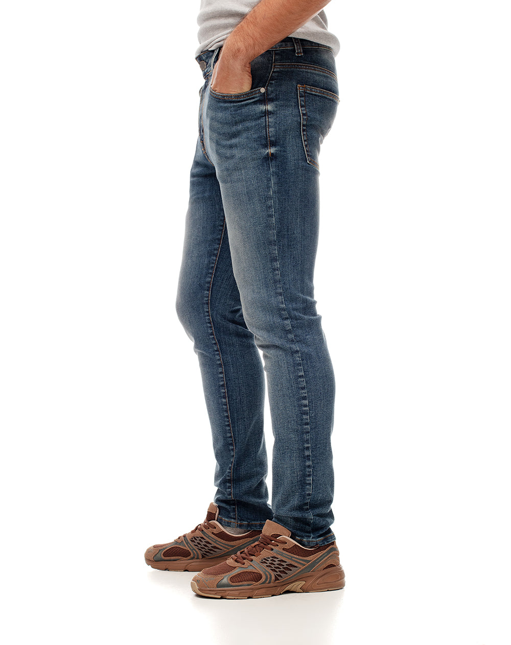Jean skinny índigo medio hombre