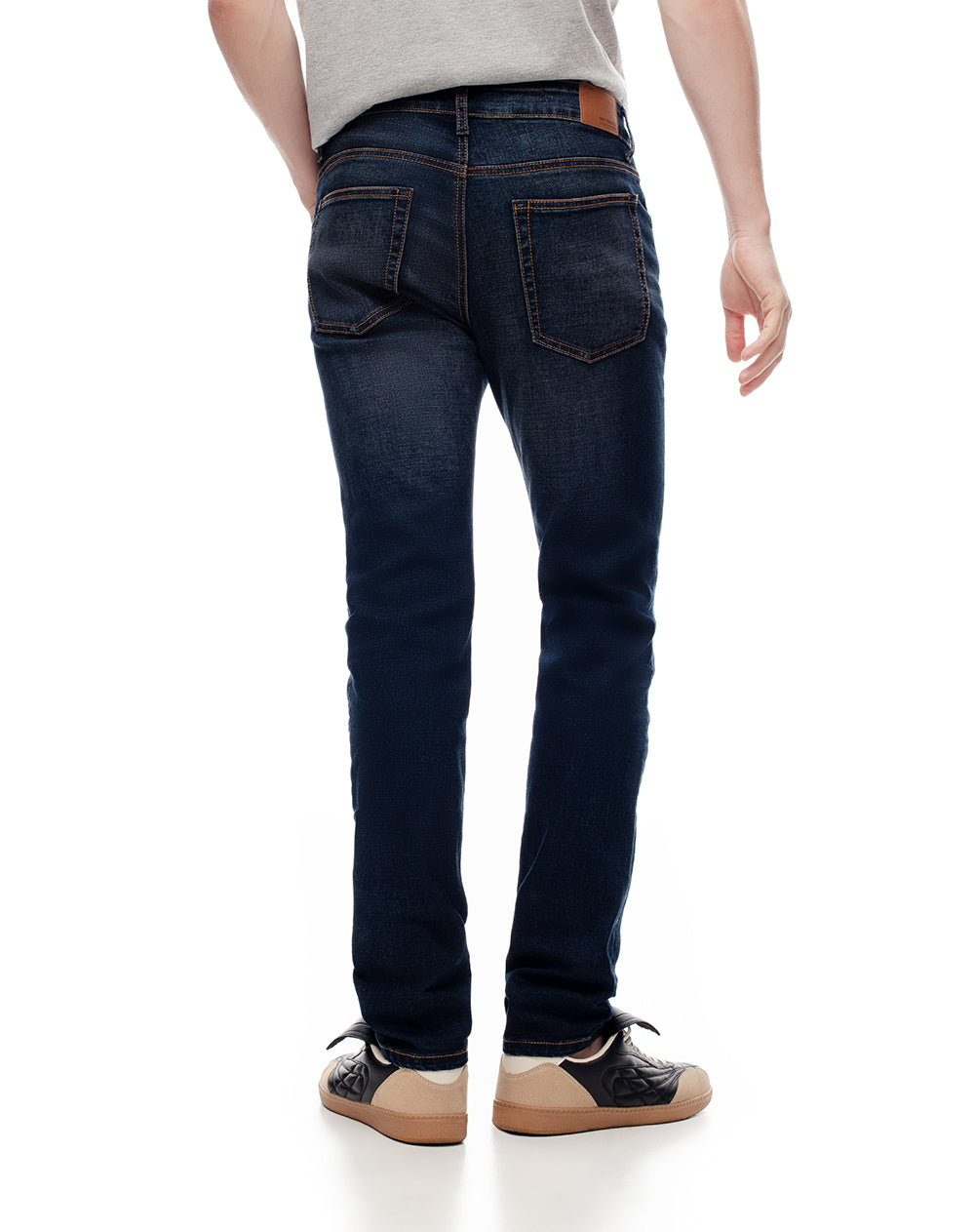 Jean skinny fit tiro medio indigo oscuro