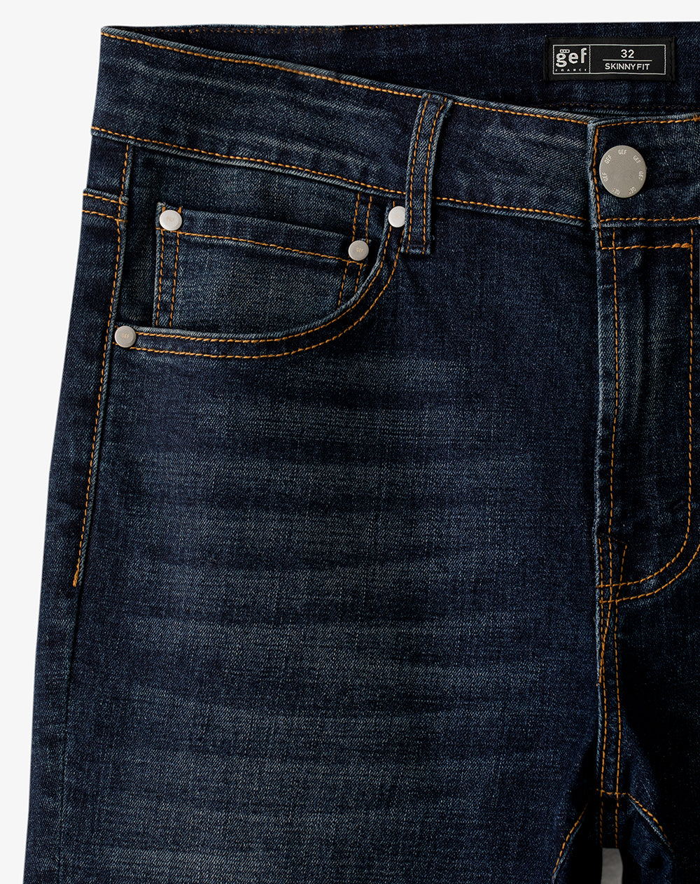 Jean skinny fit tiro medio indigo oscuro