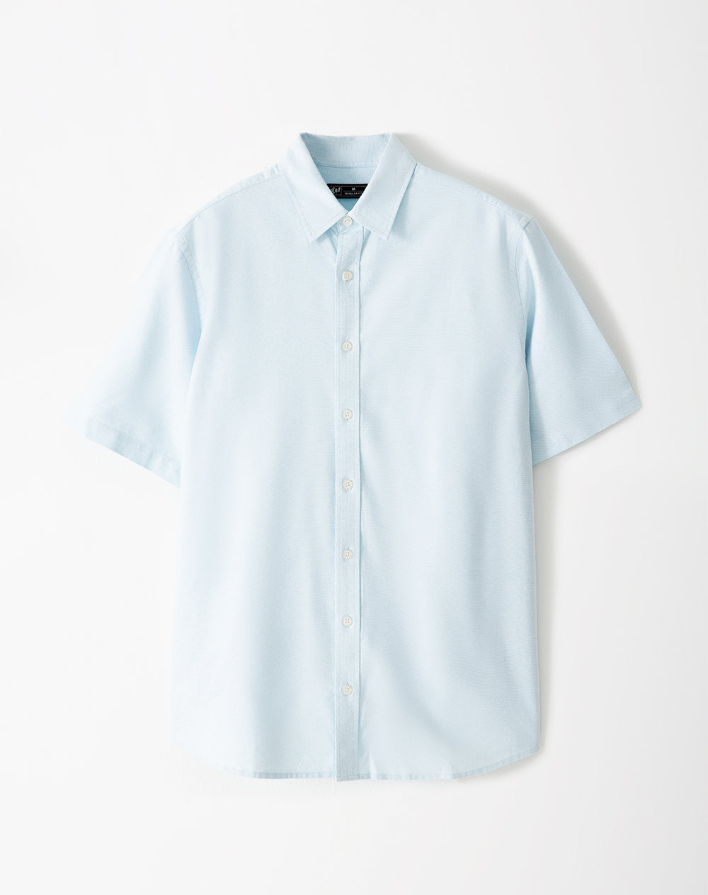 Camisa regular fit manga corta azul