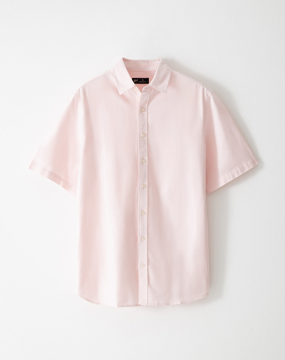 Camisa regular fit manga corta rosada