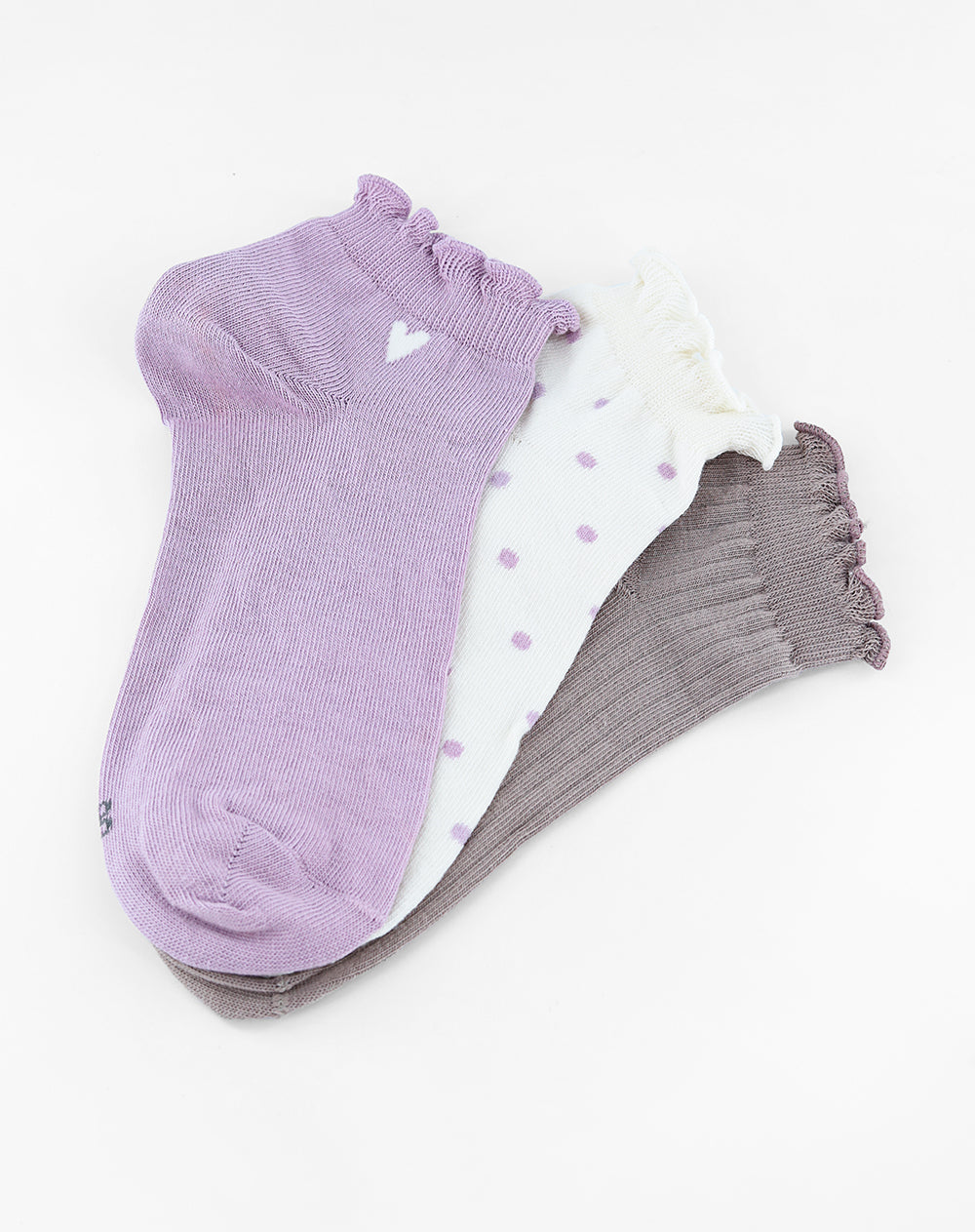 Medias mujer tobillera pack x3 surtido