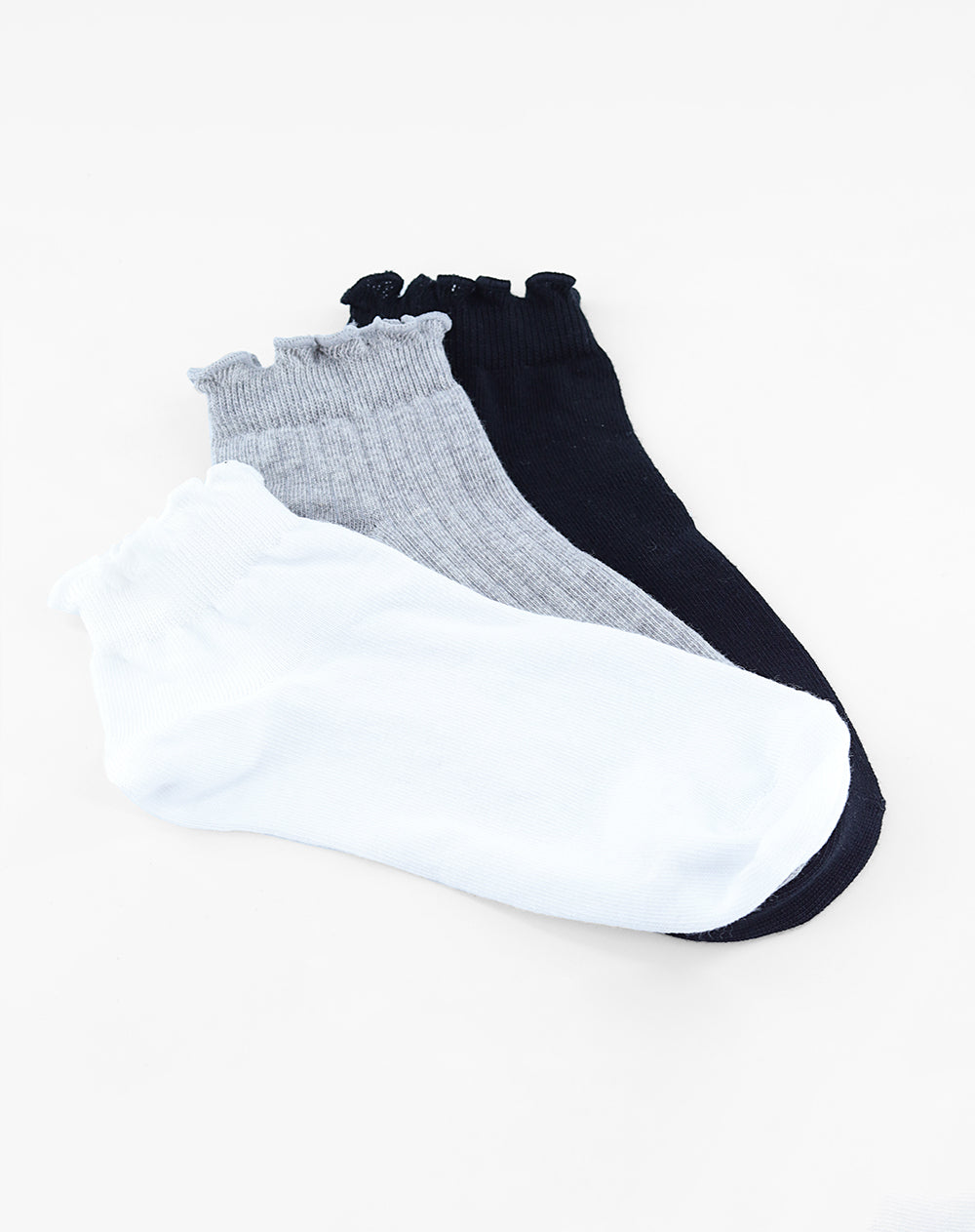 Medias mujer tobillera pack x3 surtido
