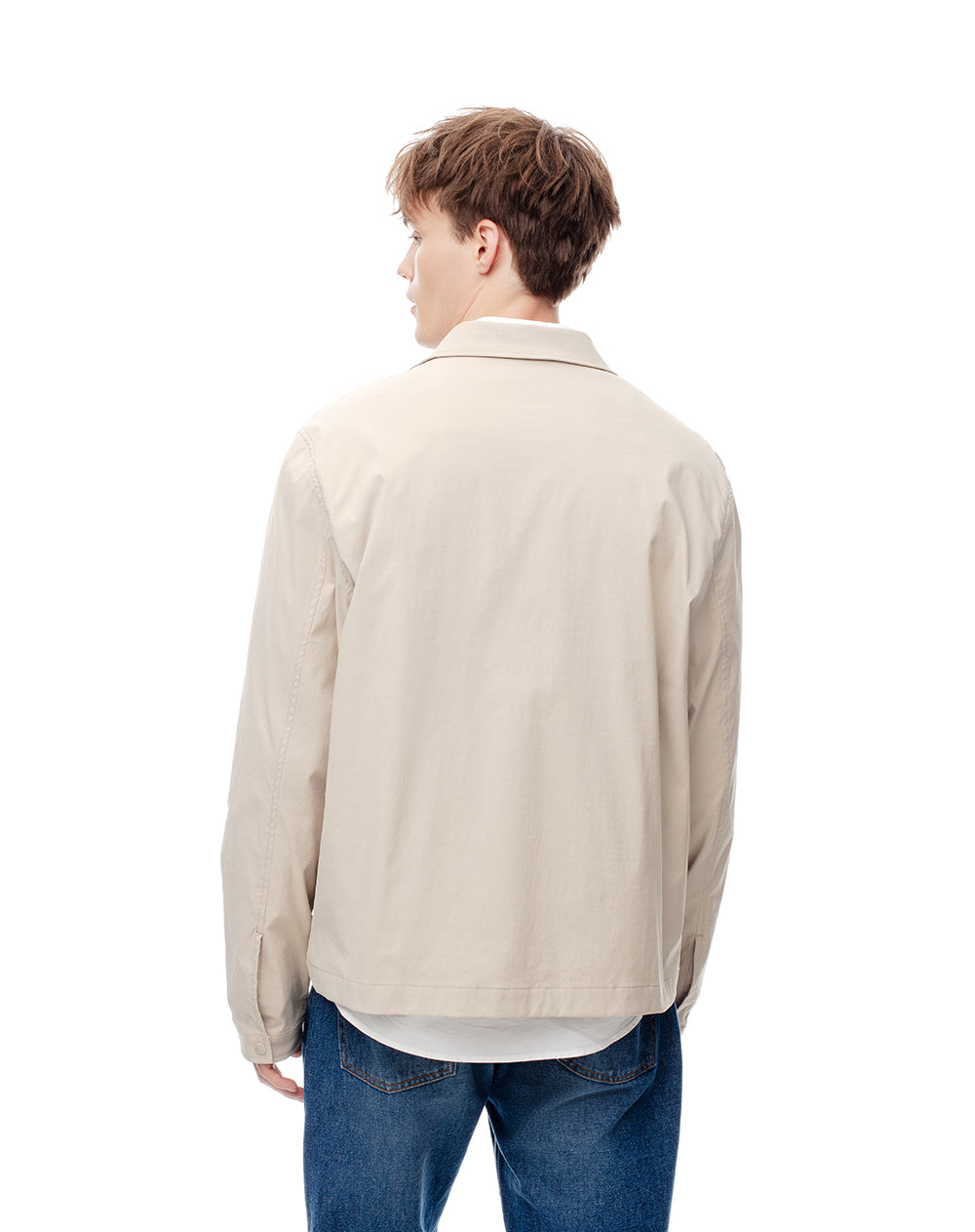 Chaqueta regular fit sin capucha habana