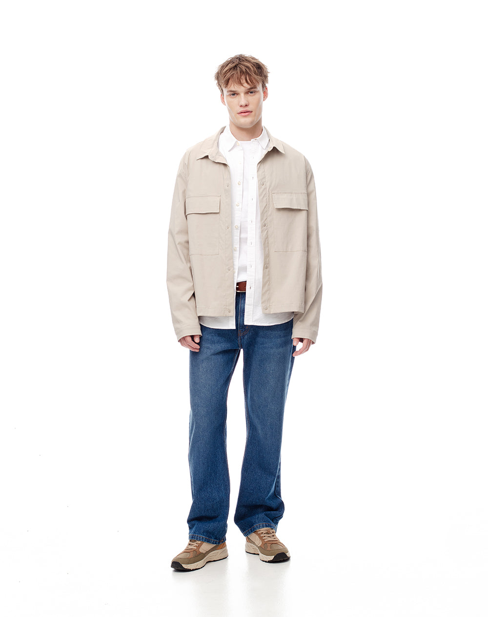 Chaqueta overshirt habana hombre